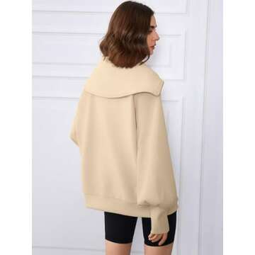 Trendy EFAN Women's Half Zip Pullover for Casual Style