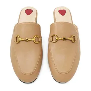 Comfity Women's Backless Faux Fur Mules Slides Shoes