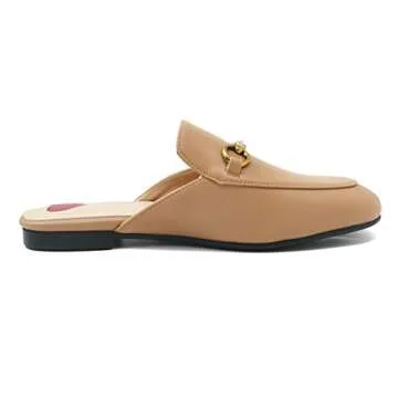 Comfity Women's Backless Faux Fur Mules Slides Shoes