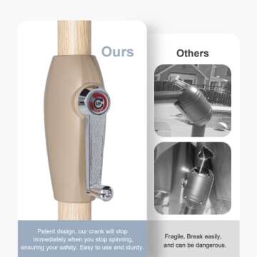 Tempera 9ft Striped Patio Umbrella with Crank & Tilt