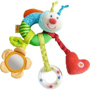 HABA Rainbow Worm - Sensory Plush Toy for Little Explorers