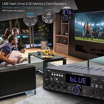 Pyle Bluetooth Home Stereo Receiver with 200W Power