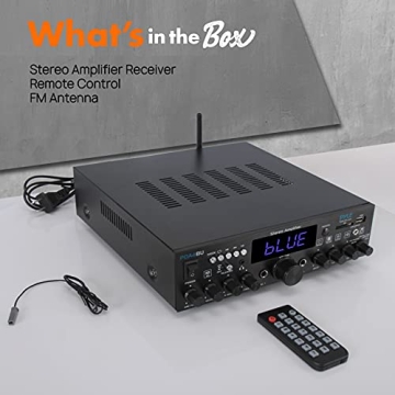 Pyle Bluetooth Home Stereo Receiver with 200W Power