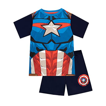Official Marvel Kids Captain America Pajama Set for Boys - Perfect for Sleep & Play!