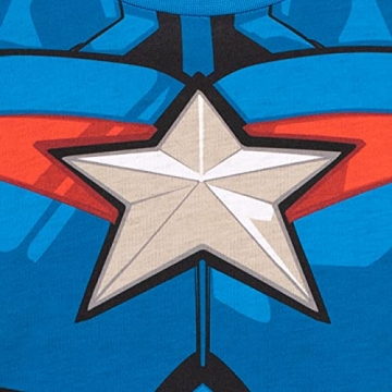 Marvel Boys Short Captain America Pajamas in Blue