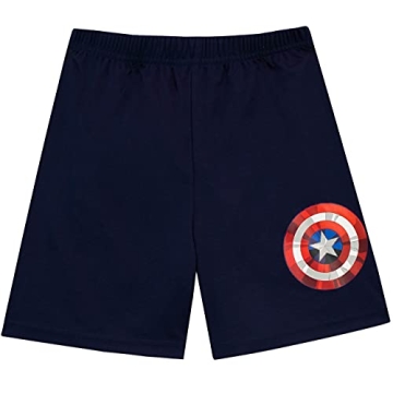 Marvel Boys Short Captain America Pajamas in Blue