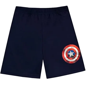 Marvel Boys Short Captain America Pajamas in Blue