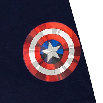 Marvel Boys Short Captain America Pajamas in Blue