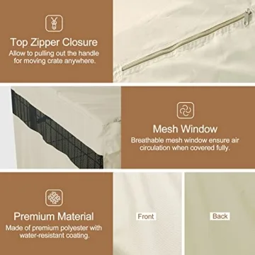 Stylish HiCaptain Dog Crate Cover for Indoor Outdoor Use