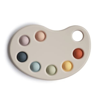 Mushie Sensory Paint Palette Toy for Kids 10 Months Plus