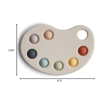 Mushie Sensory Paint Palette Toy for Kids 10 Months Plus