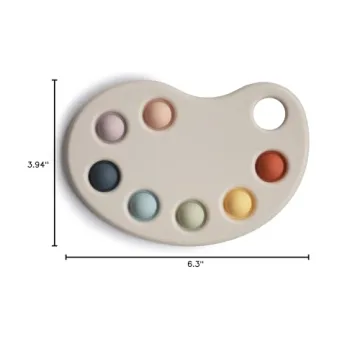 Mushie Sensory Paint Palette Toy for Kids 10 Months Plus
