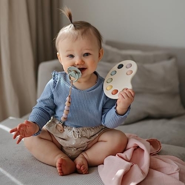 Mushie Sensory Paint Palette Toy for Kids 10 Months Plus