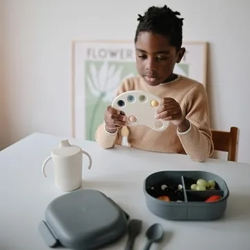 Mushie Sensory Paint Palette Toy for Kids 10 Months Plus