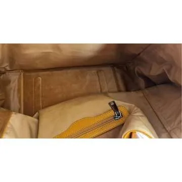 Oversize Tote Bag for Women Genuine Leather Handbags High-capacity Solid Color Large Shopper Bag Female Travel Handbag (Yellow)