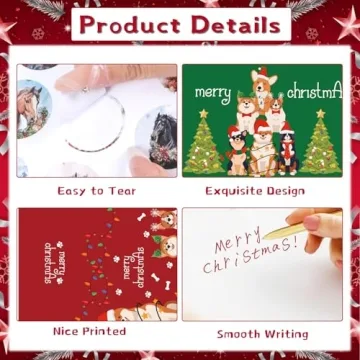 Luvsweets Dog Christmas Cards - 45 Pack Designs & Envelopes