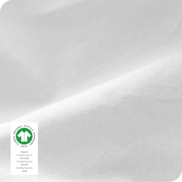 Bare Home 100% Organic Cotton Twin Extra Long Fitted Bottom Sheet - Crisp Percale Weave - Lightweight & Breathable - Deep Pocket Fitted Sheet (Twin XL, White)