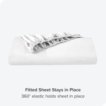 Bare Home 100% Organic Cotton Twin Extra Long Fitted Bottom Sheet - Crisp Percale Weave - Lightweight & Breathable - Deep Pocket Fitted Sheet (Twin XL, White)