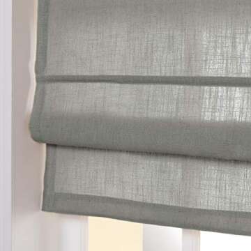 Frelement Roman Shades Room Darkening Roman Blinds Lighter Filtering Indoor Roman Shades for Window, Bedroom, Rock Grey, 1 Piece