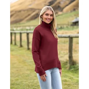 Zeagoo Women's Chunky Knit Turtleneck Sweater Winter Fashion