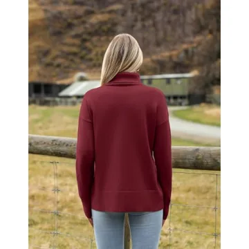 Zeagoo Women's Chunky Knit Turtleneck Sweater Winter Fashion