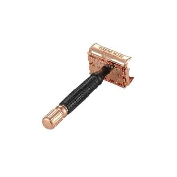 VIKINGS BLADE Double Edge Safety Razor for Men + 5 Swedish Steel Blades + Luxury Case. Smooth, Reusable, Eco-Friendly (Chieftain “Odin”)