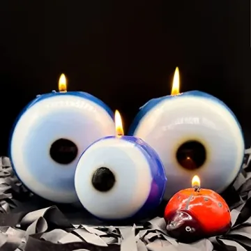 Evil Eye Ball Candle Beautiful Handmade Slow Burning