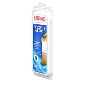 Band-Aid Brand Flexible Fabric Adhesive Bandages for Wound Care and First Aid, All One Size, 8 ct