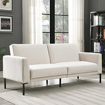 Merax Velvet Convertible Sleeper Sofa for Small Spaces