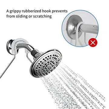 Rustproof Shower Caddy with Hooks & Towel Rack