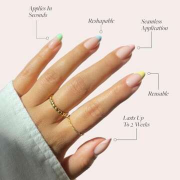Glamnetic Press-On Nails - Stunning Pastel French Tips
