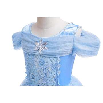 Dressy Daisy Girls' Princess Dress Costume Christmas Halloween Fancy Dresses Up Butterfly Size 10-12 Blue