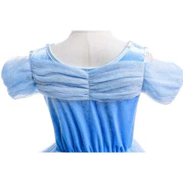 Dressy Daisy Girls' Princess Dress Costume Christmas Halloween Fancy Dresses Up Butterfly Size 10-12 Blue