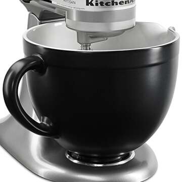 KitchenAid 5-Qt Tilt-Head Ceramic Bowl in Black Matte