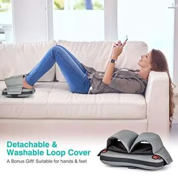 1byone Massage Pillow, Shiatsu and Deep Tissue Kneading Back Massager with Heat for Shoulder, Lower Back and Muscle Pain Relief, Relaxation in Car Home and Office