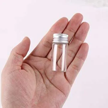 MaxMau 24 Sets of 10ml Glass Vials Perfect for Crafts