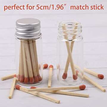 MaxMau 24 Sets of 10ml Glass Vials Perfect for Crafts