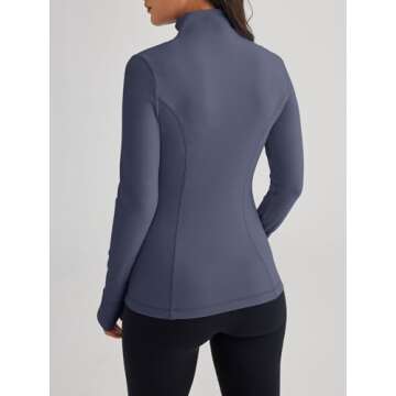 Trendy Queen Women’s Lightweight Zip Up Jacket for Workouts