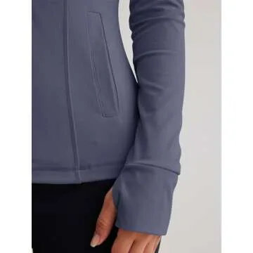 Trendy Queen Women’s Lightweight Zip Up Jacket for Workouts