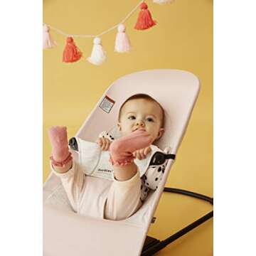 BABYBJORN Bouncer Balance Soft - Light Pink/Gray, Jersey Cotton