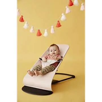 BABYBJORN Bouncer Balance Soft - Light Pink/Gray, Jersey Cotton