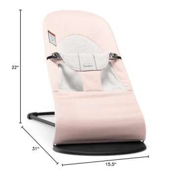 BABYBJORN Bouncer Balance Soft - Light Pink/Gray, Jersey Cotton