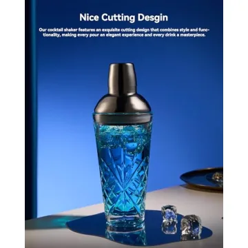 Premium Fioance Glass Cocktail Shaker for Stylish Mixology