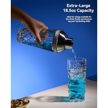 Premium Fioance Glass Cocktail Shaker for Stylish Mixology