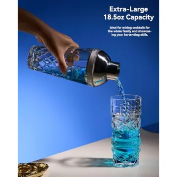 Premium Fioance Glass Cocktail Shaker for Stylish Mixology
