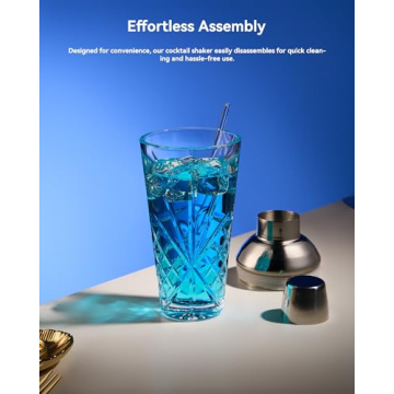 Premium Fioance Glass Cocktail Shaker for Stylish Mixology