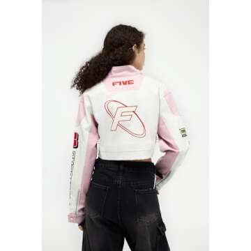 Aelfric Eden Cropped Leather Jacket for Women's Fashion