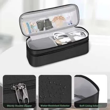 SITHON Double-Layer Travel Carrying Case for Revlon One-Step Hair Dryer/Volumizer/Styler, Water Resistant Storage Bag for Revlon, Hot Tools, TDYJWELL, Bongtai Hair Dryer Brush (Bag Only)