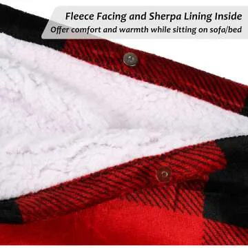 Cozy Oversized Sherpa Hoodie Blanket for Teens
