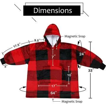 Cozy Oversized Sherpa Hoodie Blanket for Teens
